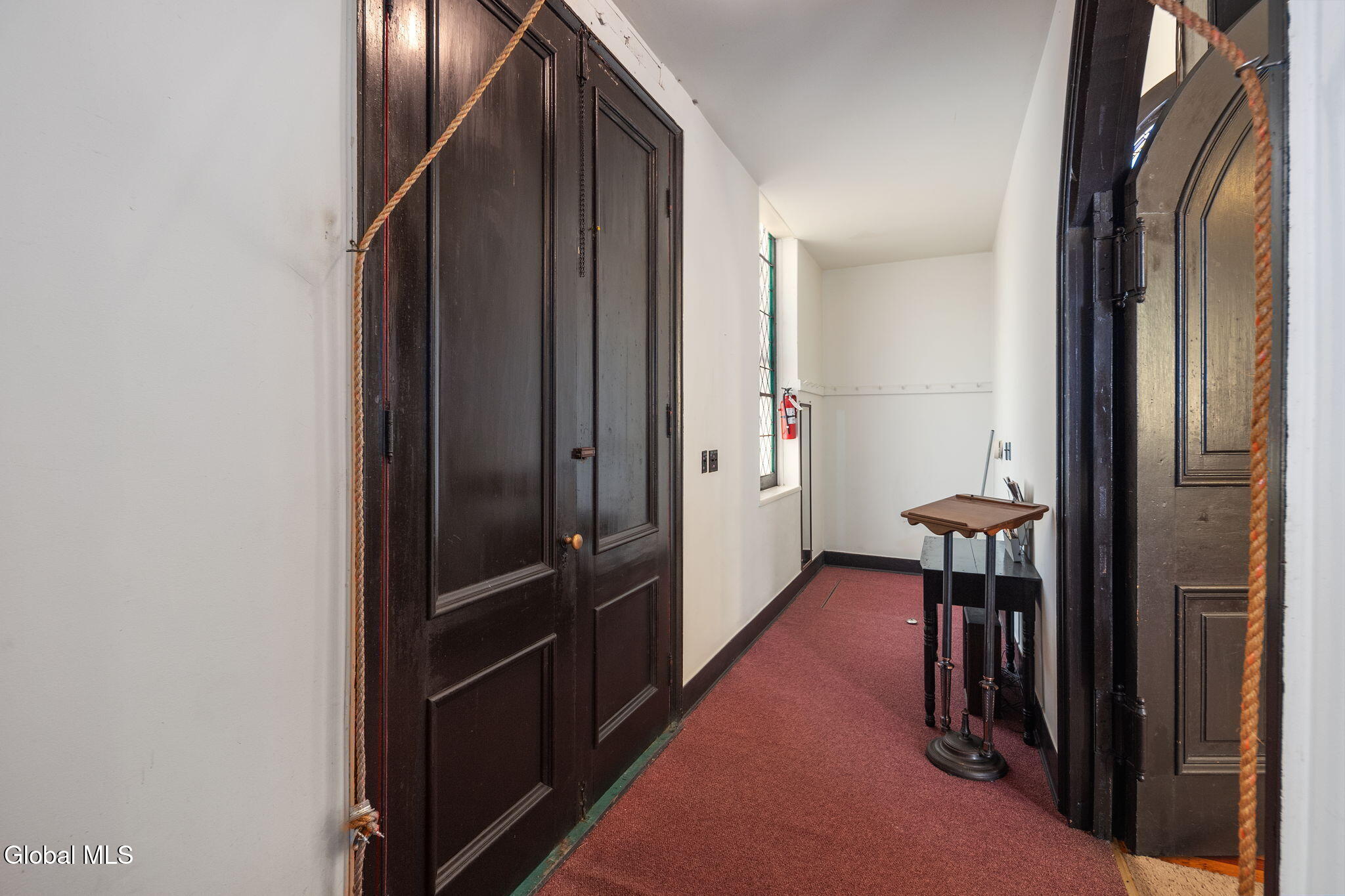 church entry with red carpet