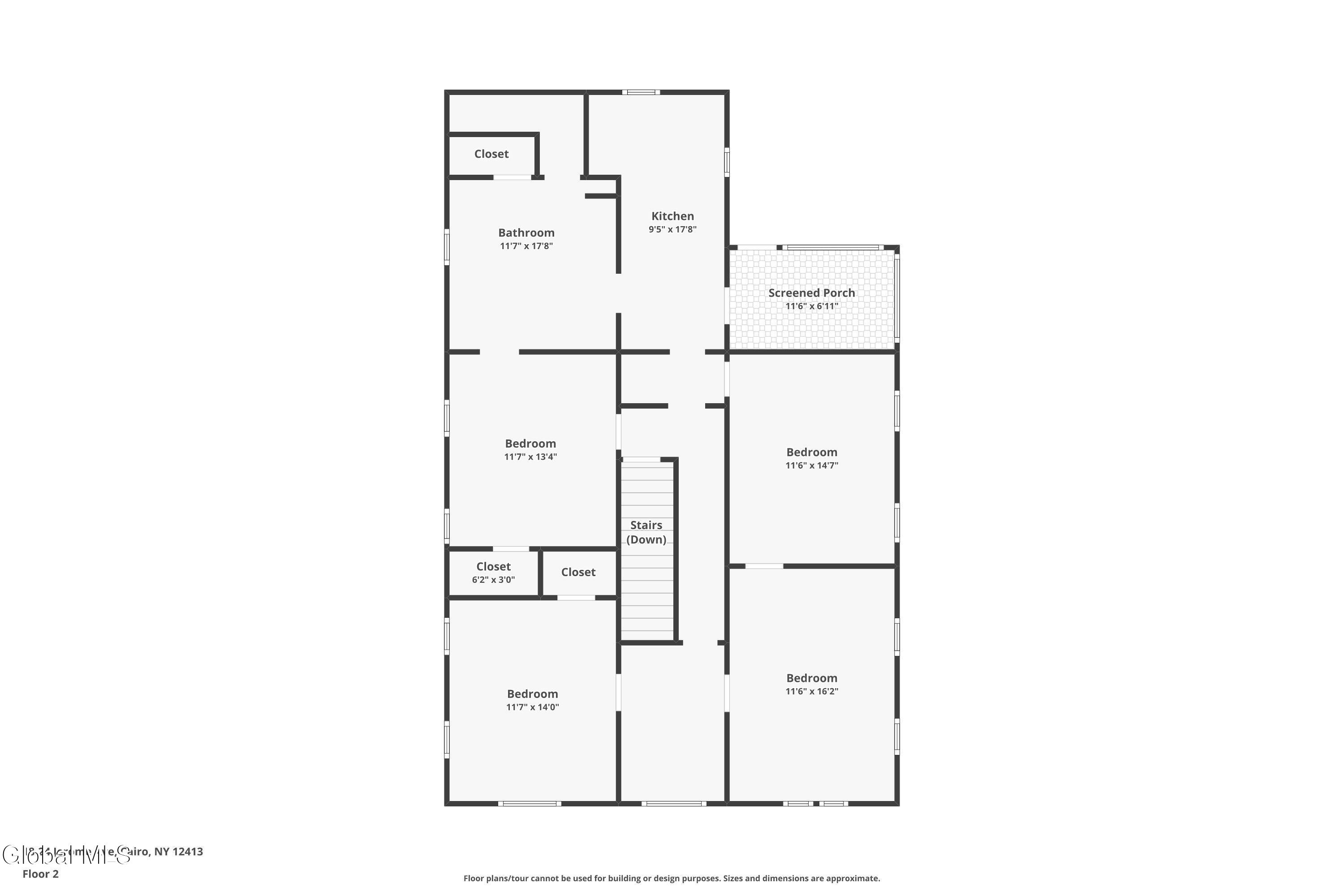 second floorplan of the rectory shows a second kitchen and a screened in porch