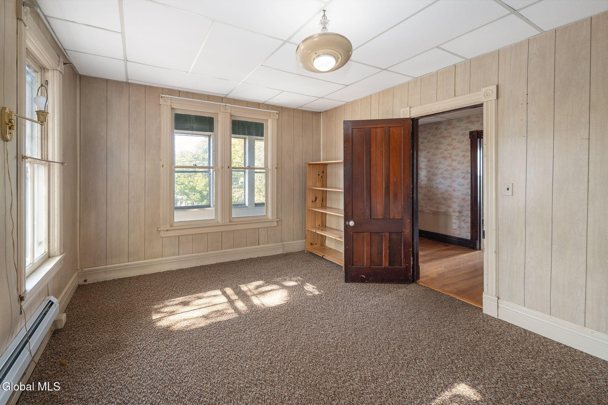 office with carpet and paneling