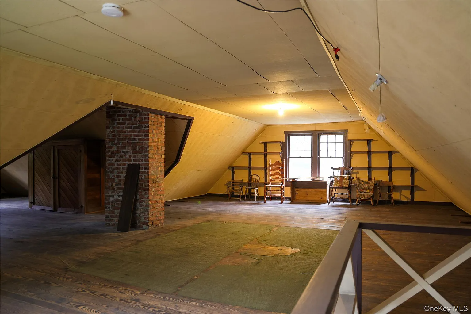 unfinished attic with room for storage