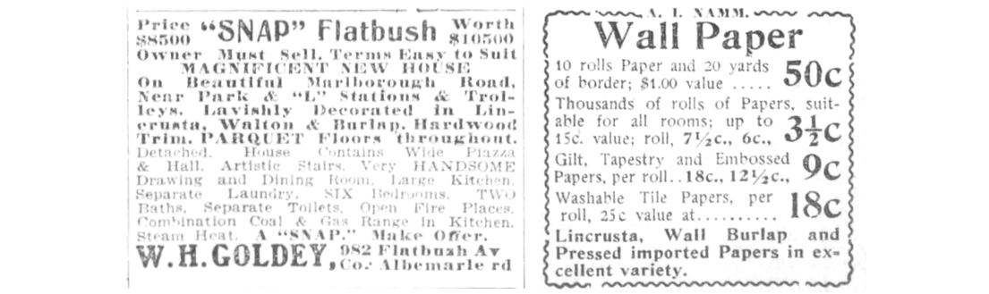 black and white ads for brooklyn properties