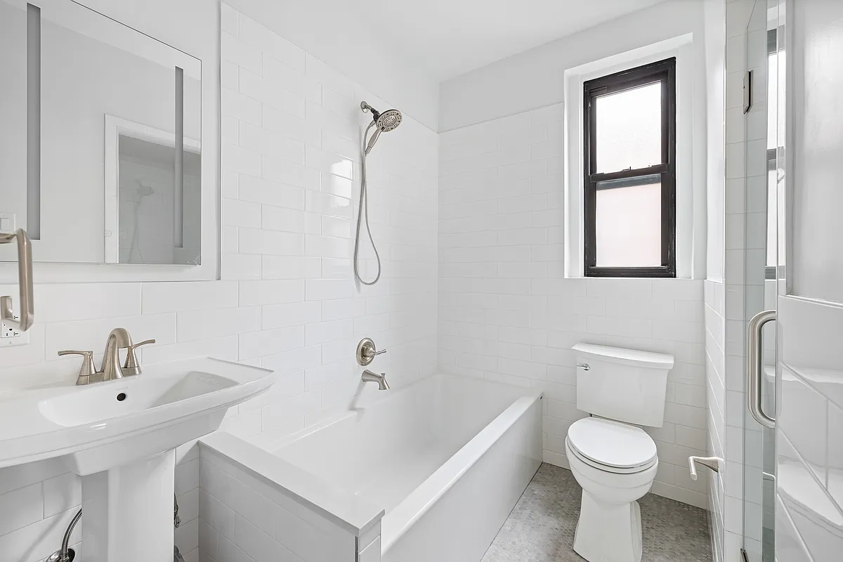 bathroom with white fixtures