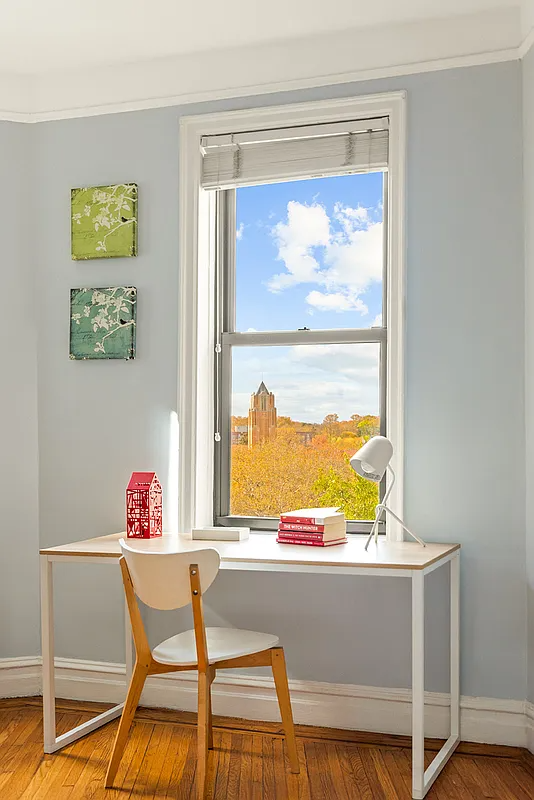 treetop view out of bedroom window