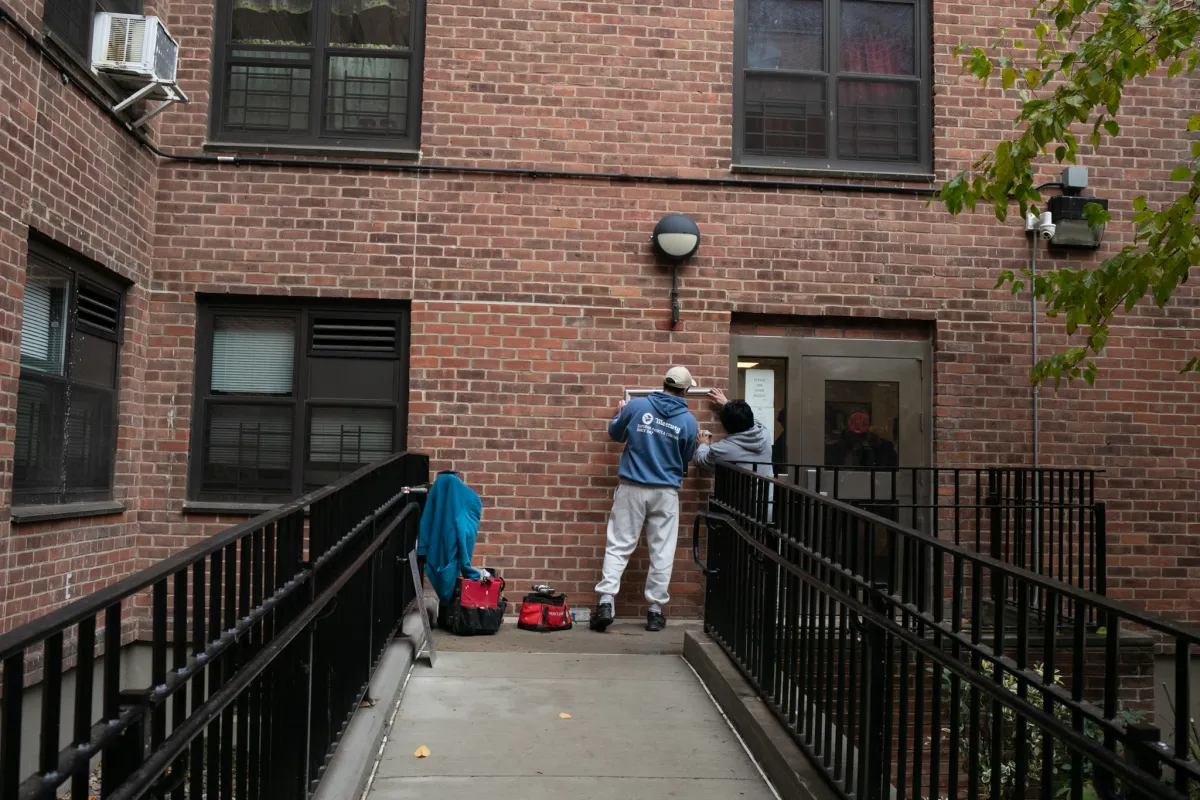 Maintenance work at NYCHA’s Boulevard Houses in East New York, Brooklyn, Nov. 19, 2025.