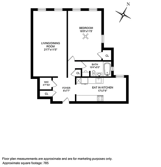 floorplan showing large living room and bedroom