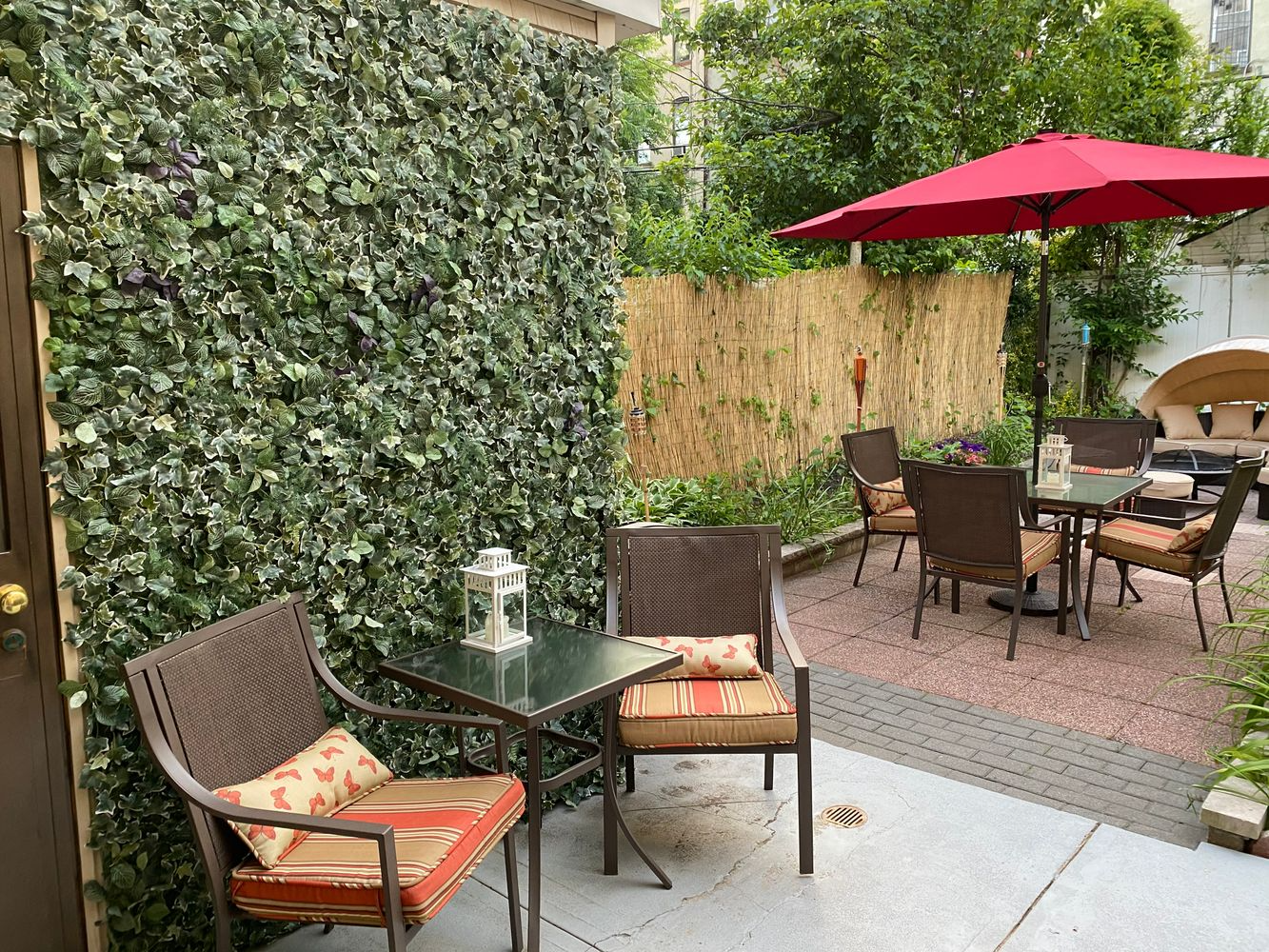 rear yard with seating