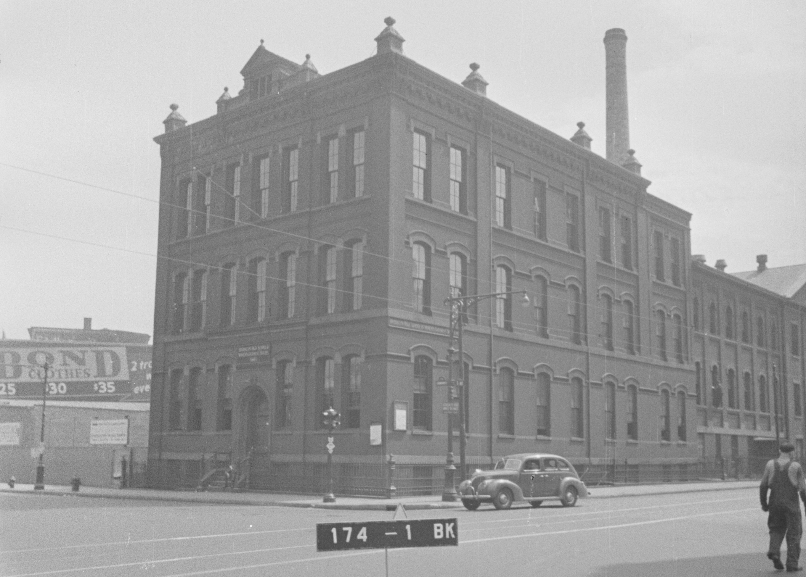 black and white photo of a school building