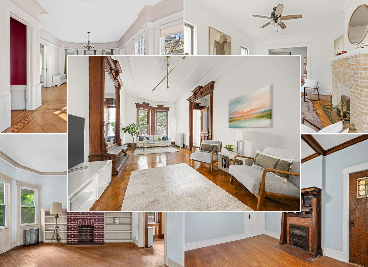 collage of interiors of homes for sale
