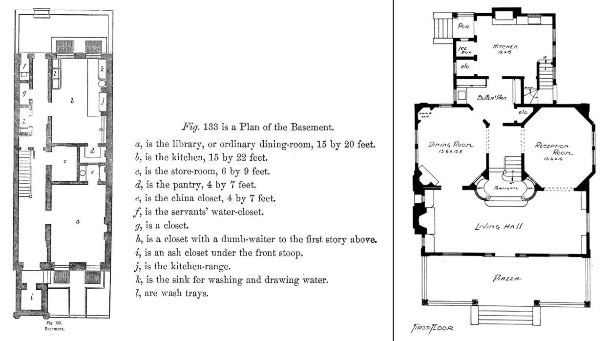 floor plans showing pantries