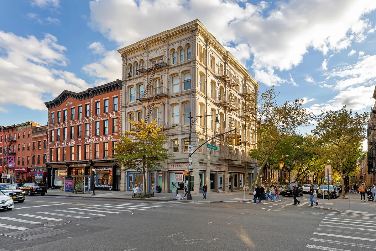 marble building exterior on the corner of atlantic and clinton