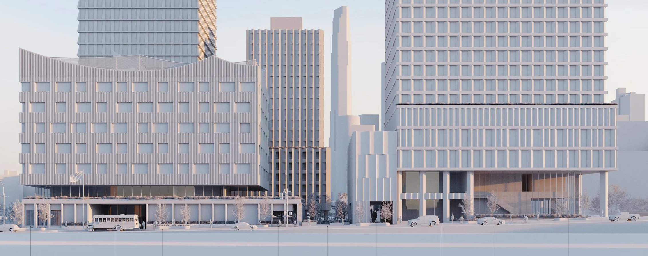 rendering of multi story buildings