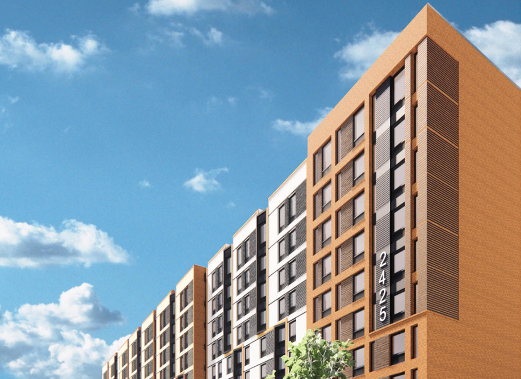 rendering of a large apartment buidling