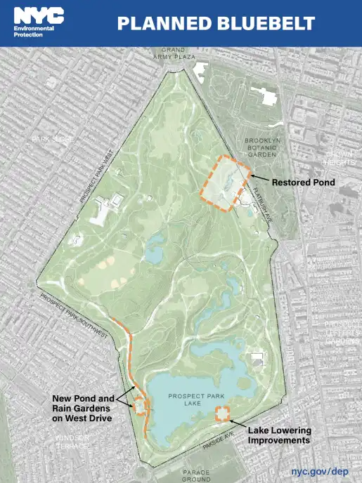 map showing location of new rain gardens