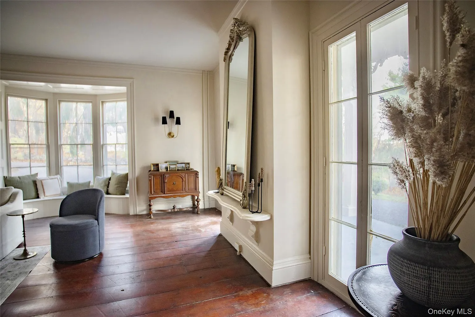 parlor with wood floor