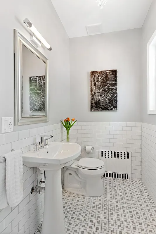 bathroom with white fixtures