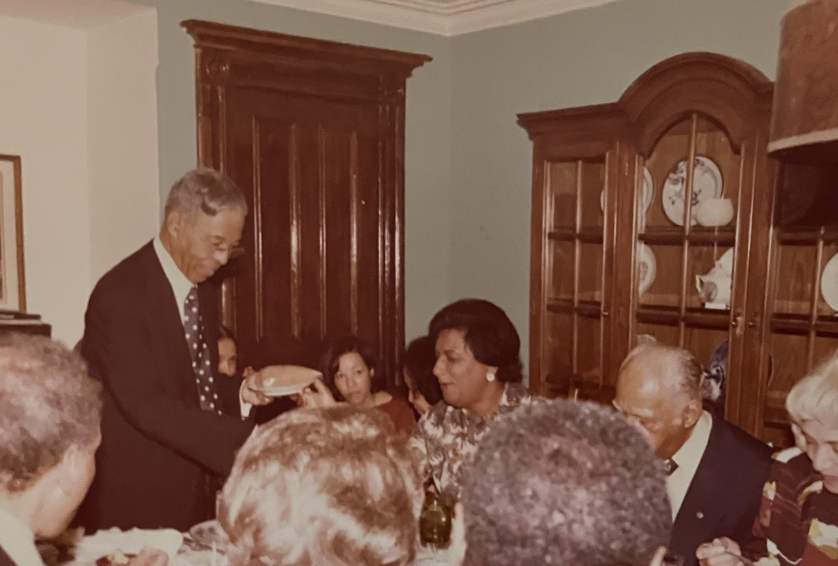 people at a dinner table