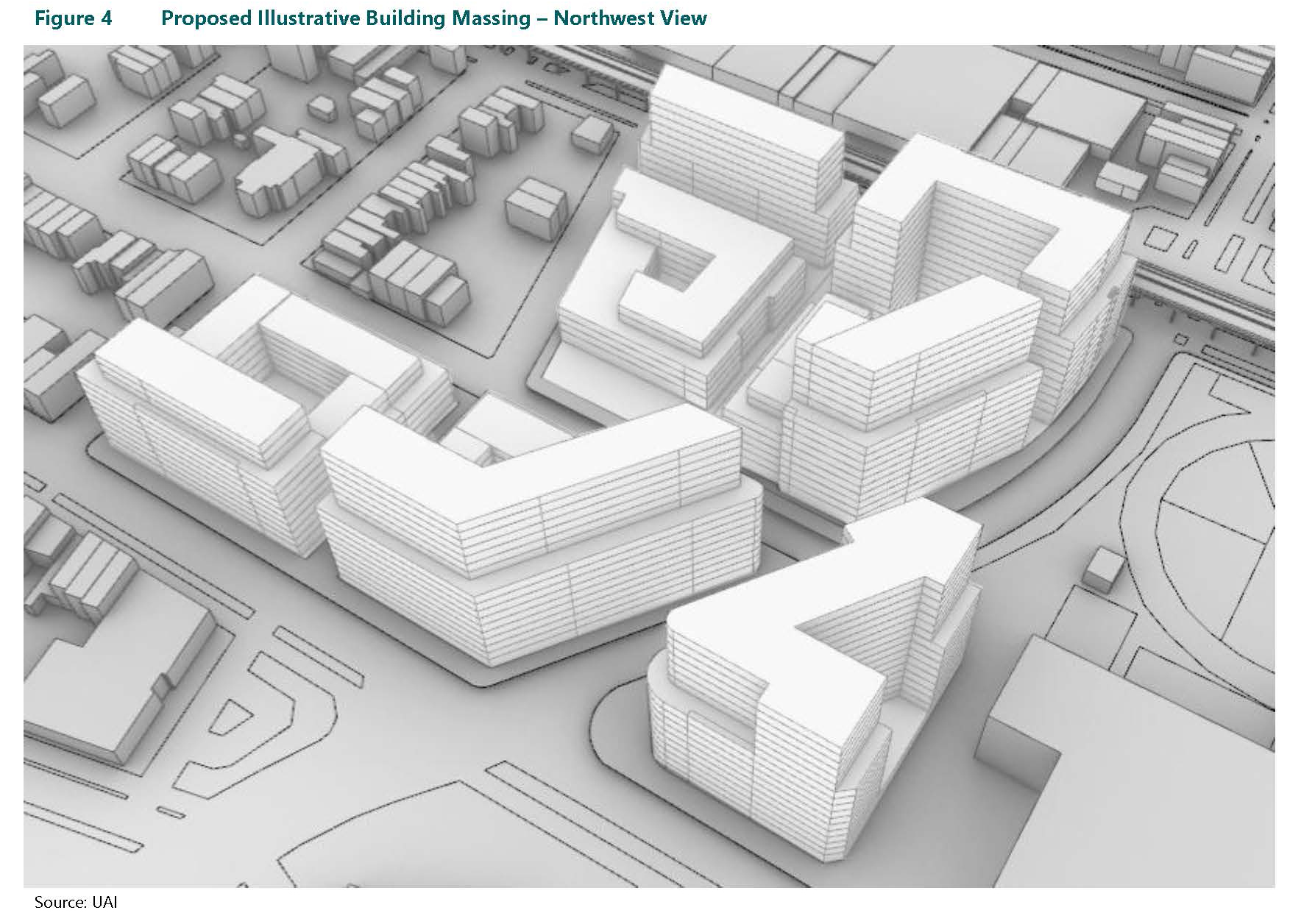 rendering showing massing