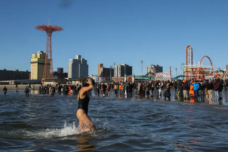 swimmers in the water
