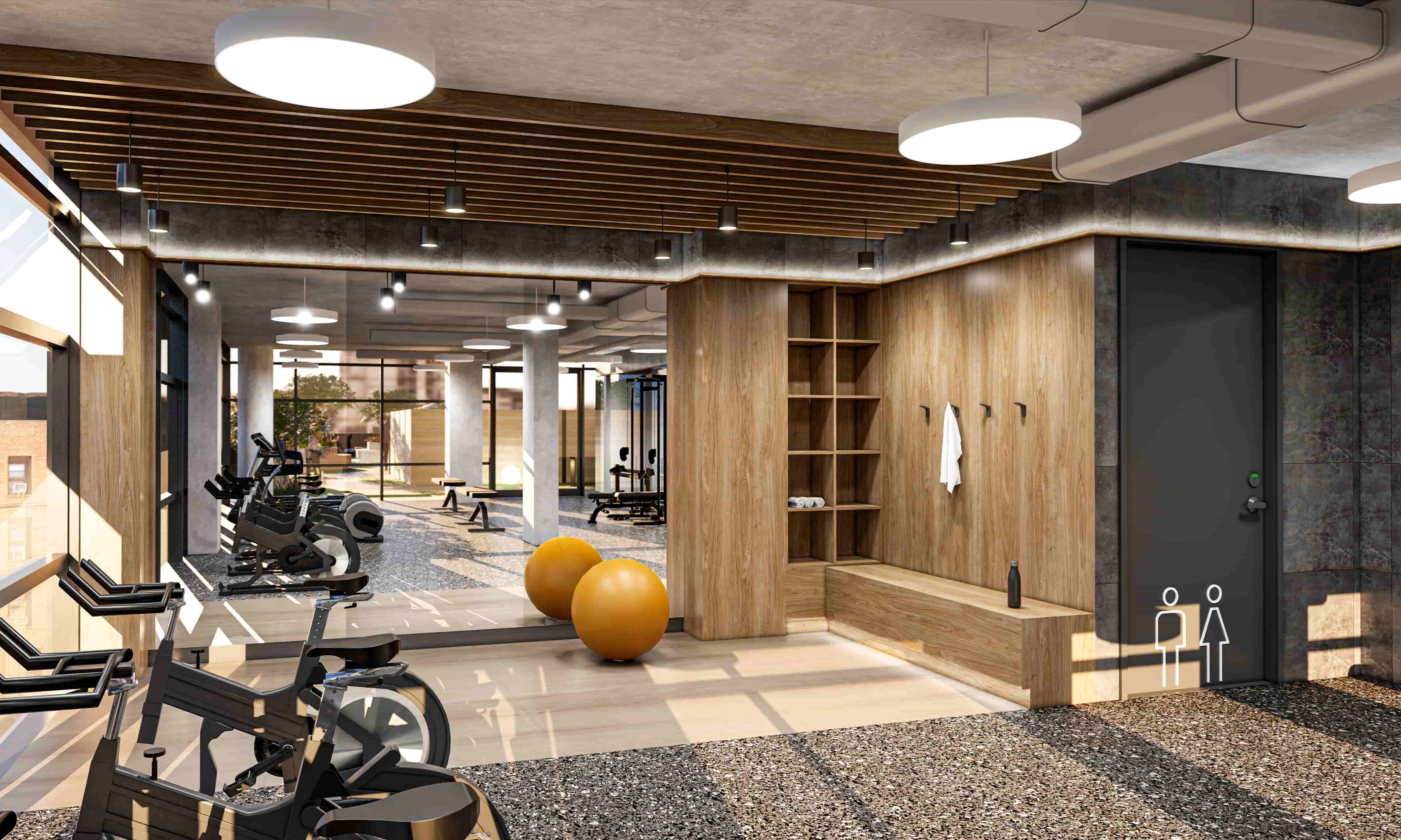 rendering of a gym