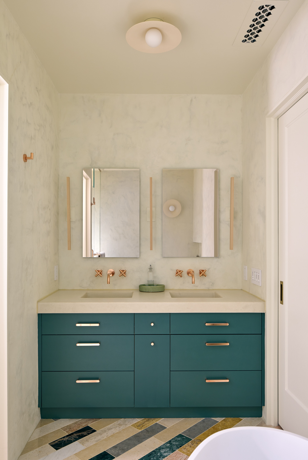 PRIMARY BATH GREEN VANITY