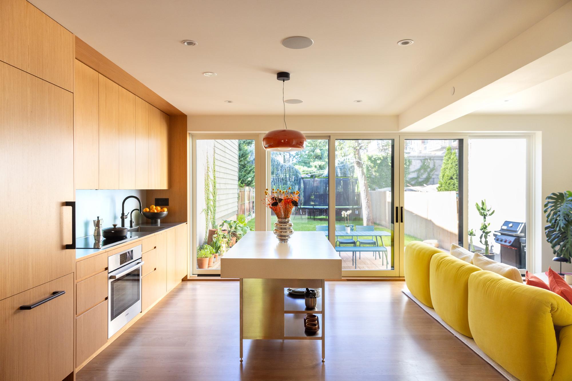 OVERALL THRU KITCHEN TO REAR GLASS WALL