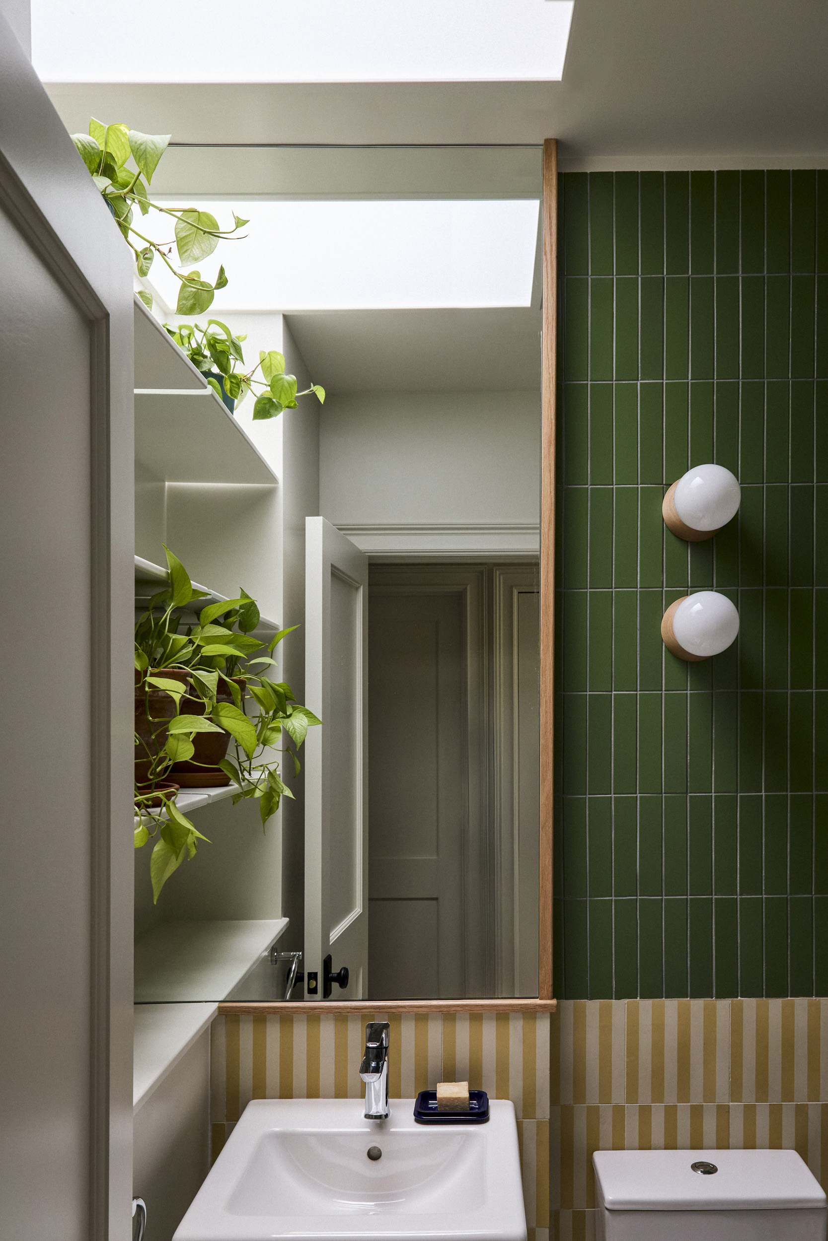 GREEN TILE BATHROOM