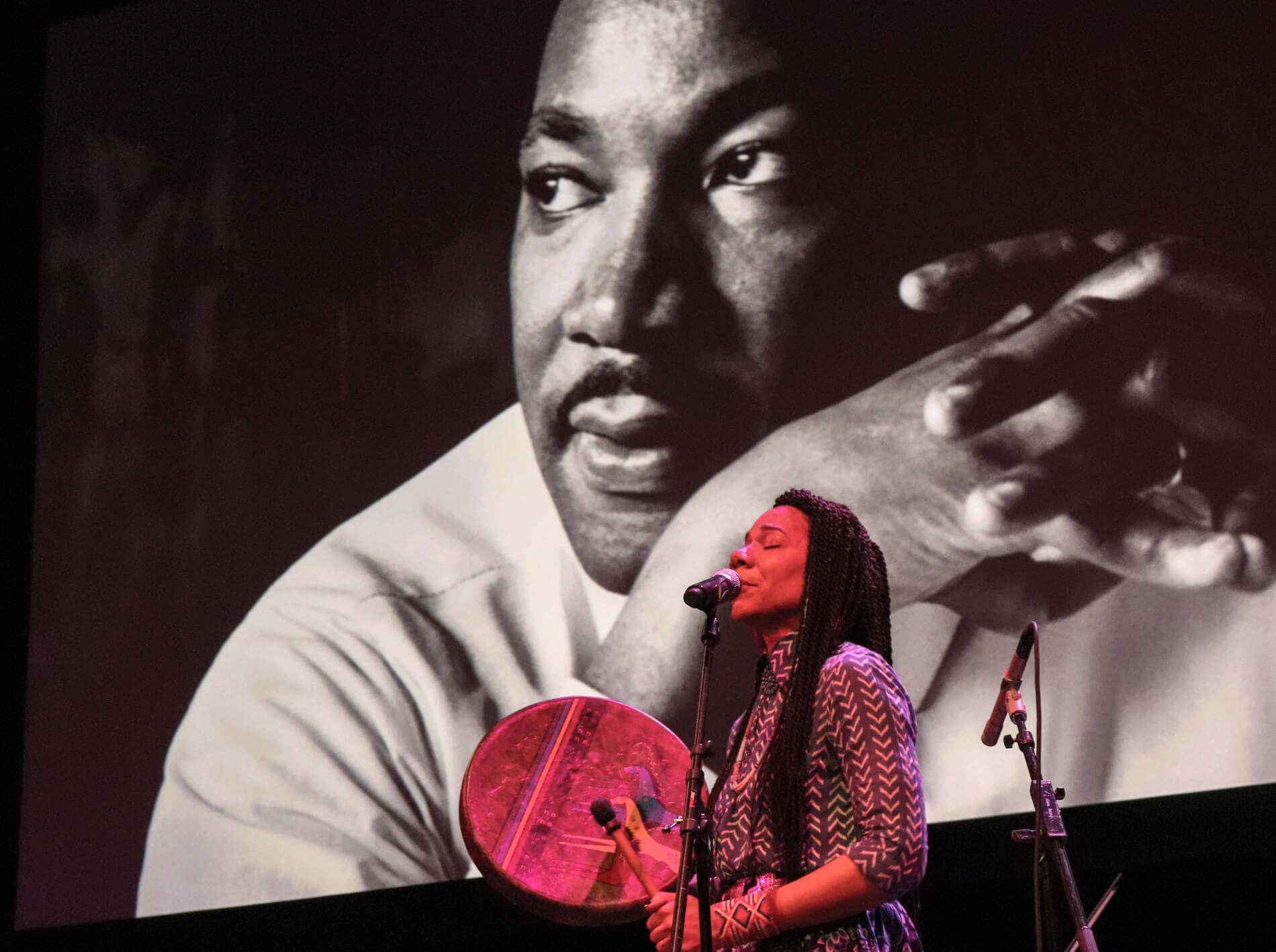 The singer Martha Redbone at BAM event 2018 event.