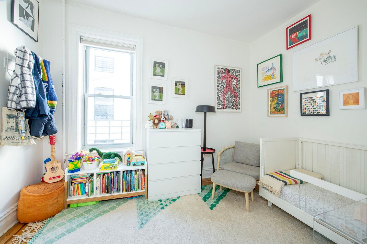 bedroom set up as a child's bedroom with room for toys