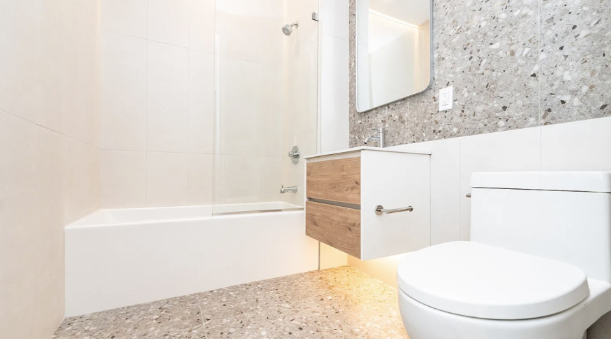 bathroom with floating vanity