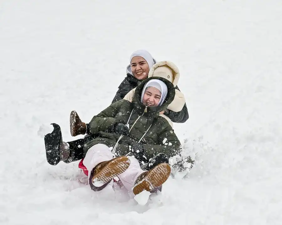 people on a sled