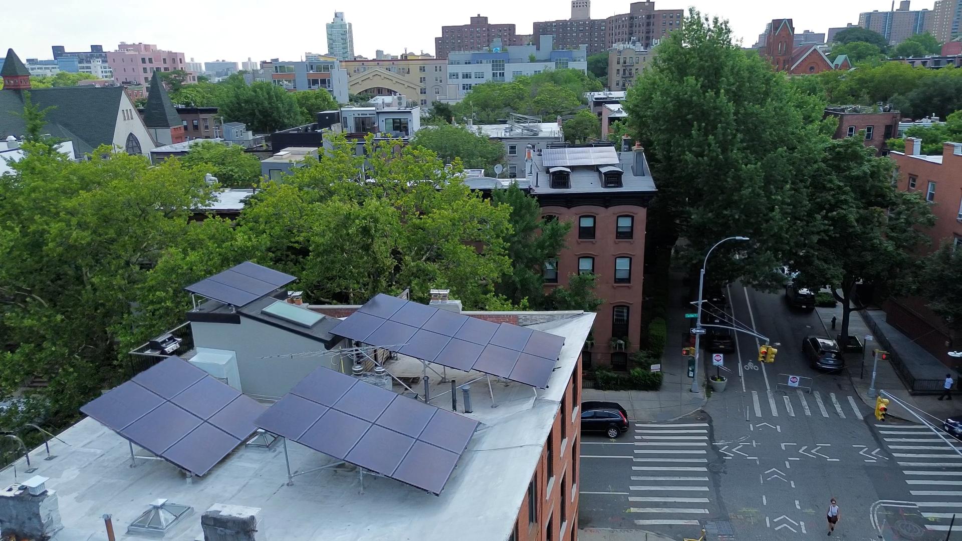 solar panels on brooklyn rooftop