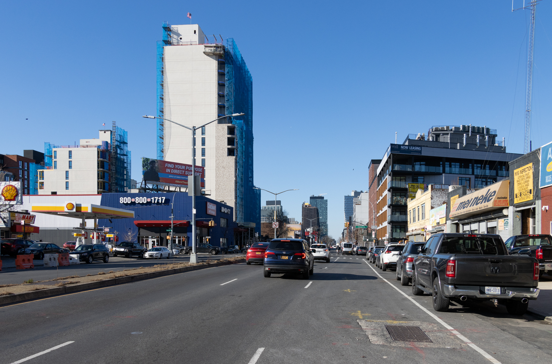 view of a building on atlantic avenue under construction