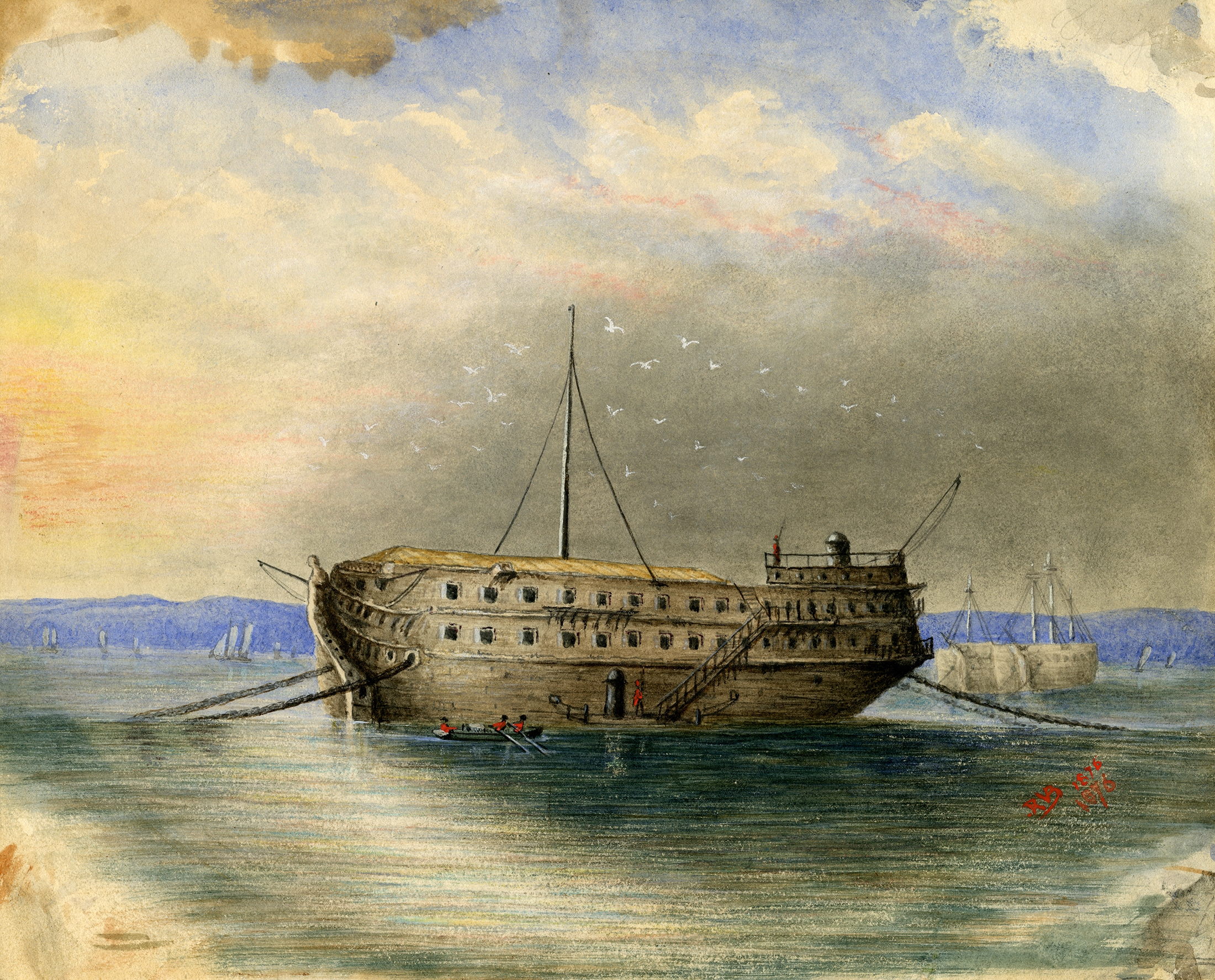 painting of a ship