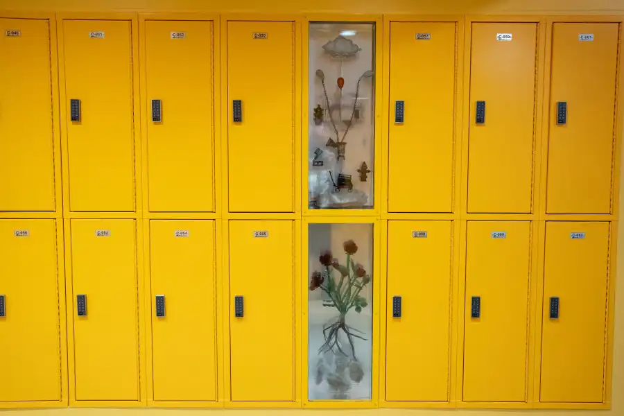 yellow lockers