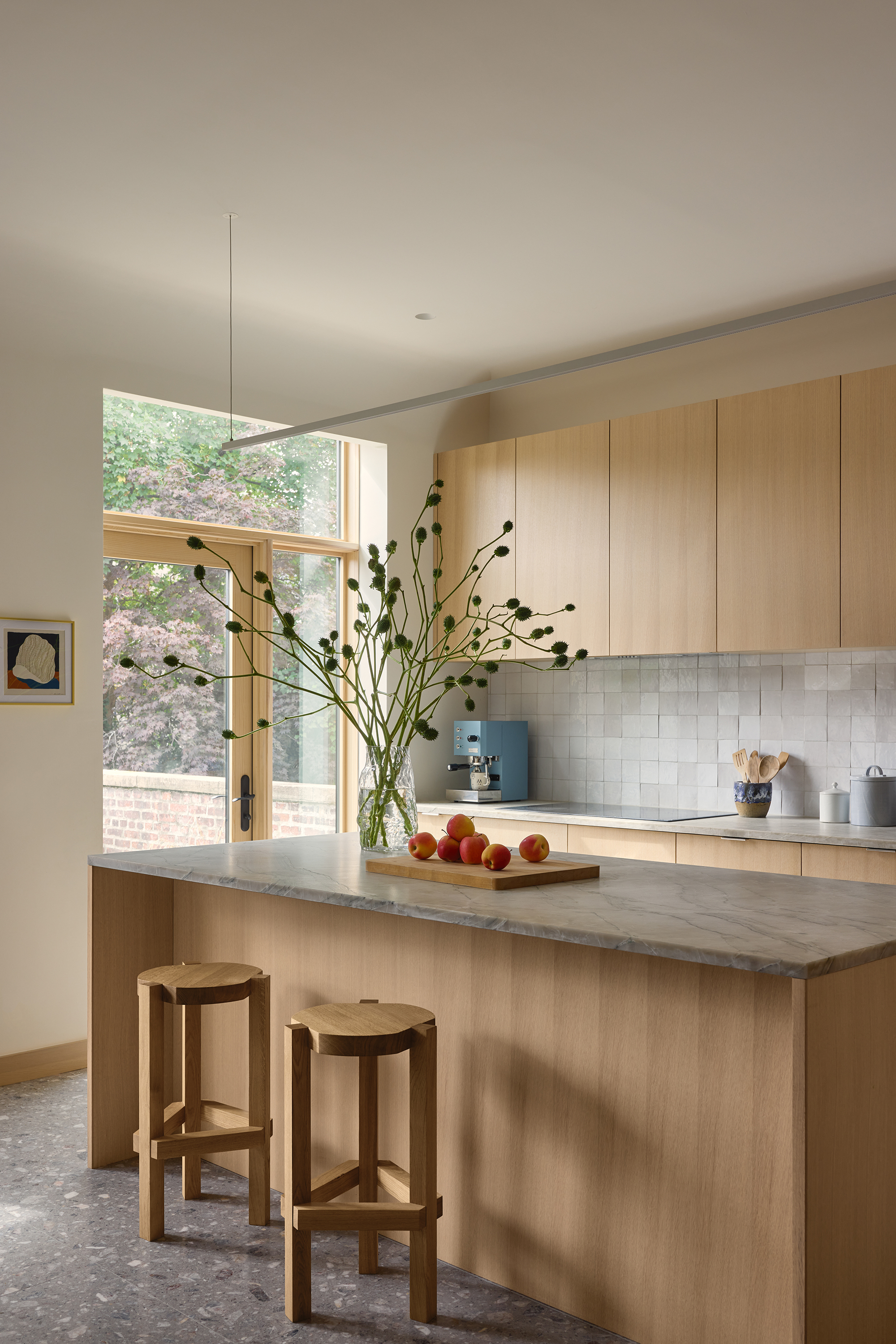 KITCHEN ISLAND VIEW TOWARD REAR WALL
