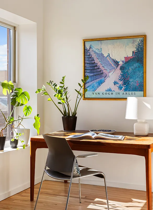 desk in the living room