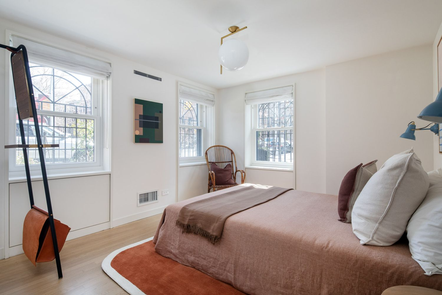 garden level bedroom with two exposures