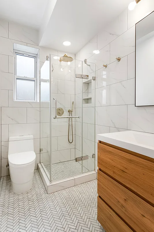 bathroom with glass shower