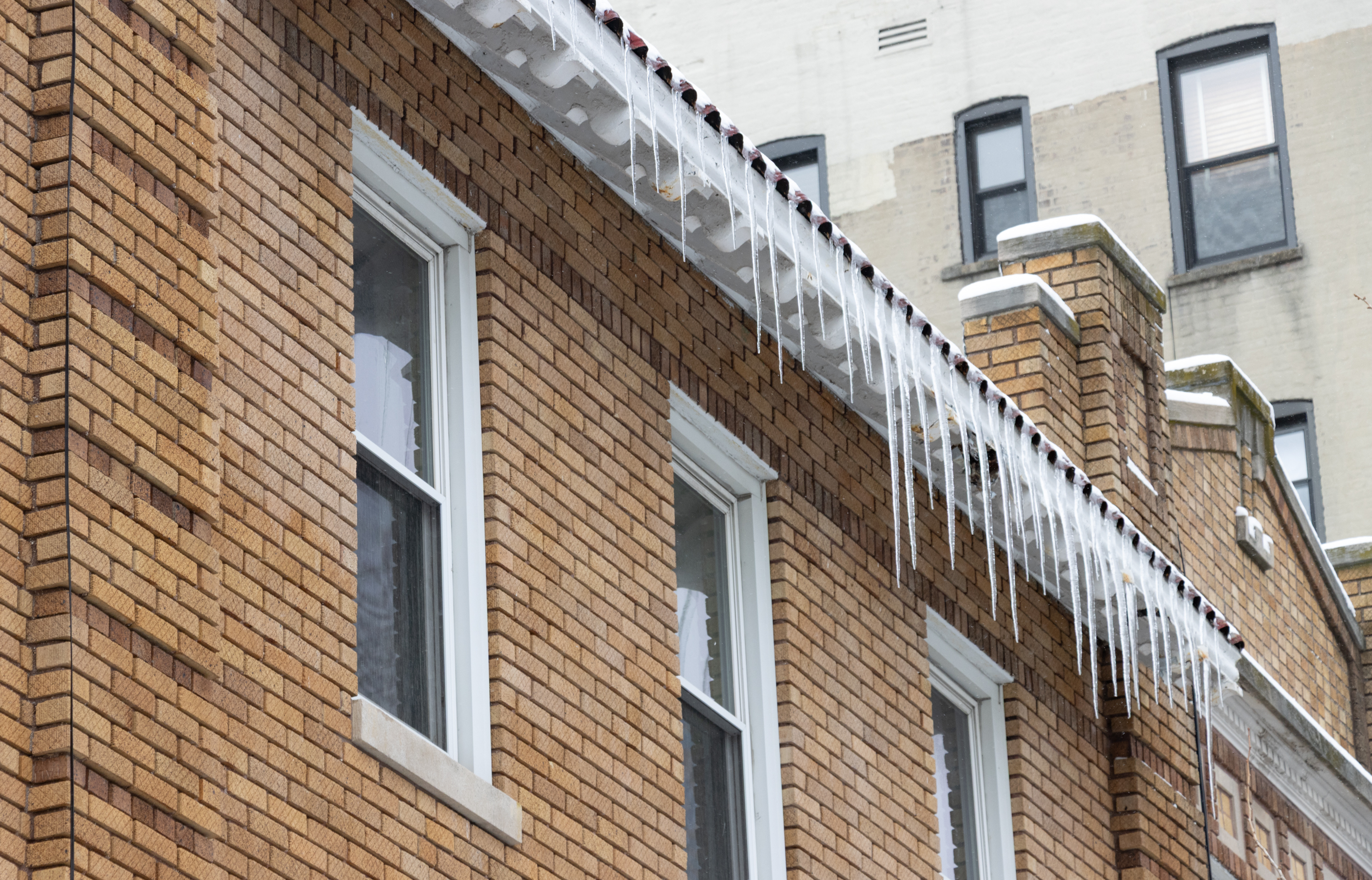 icicles on a roof