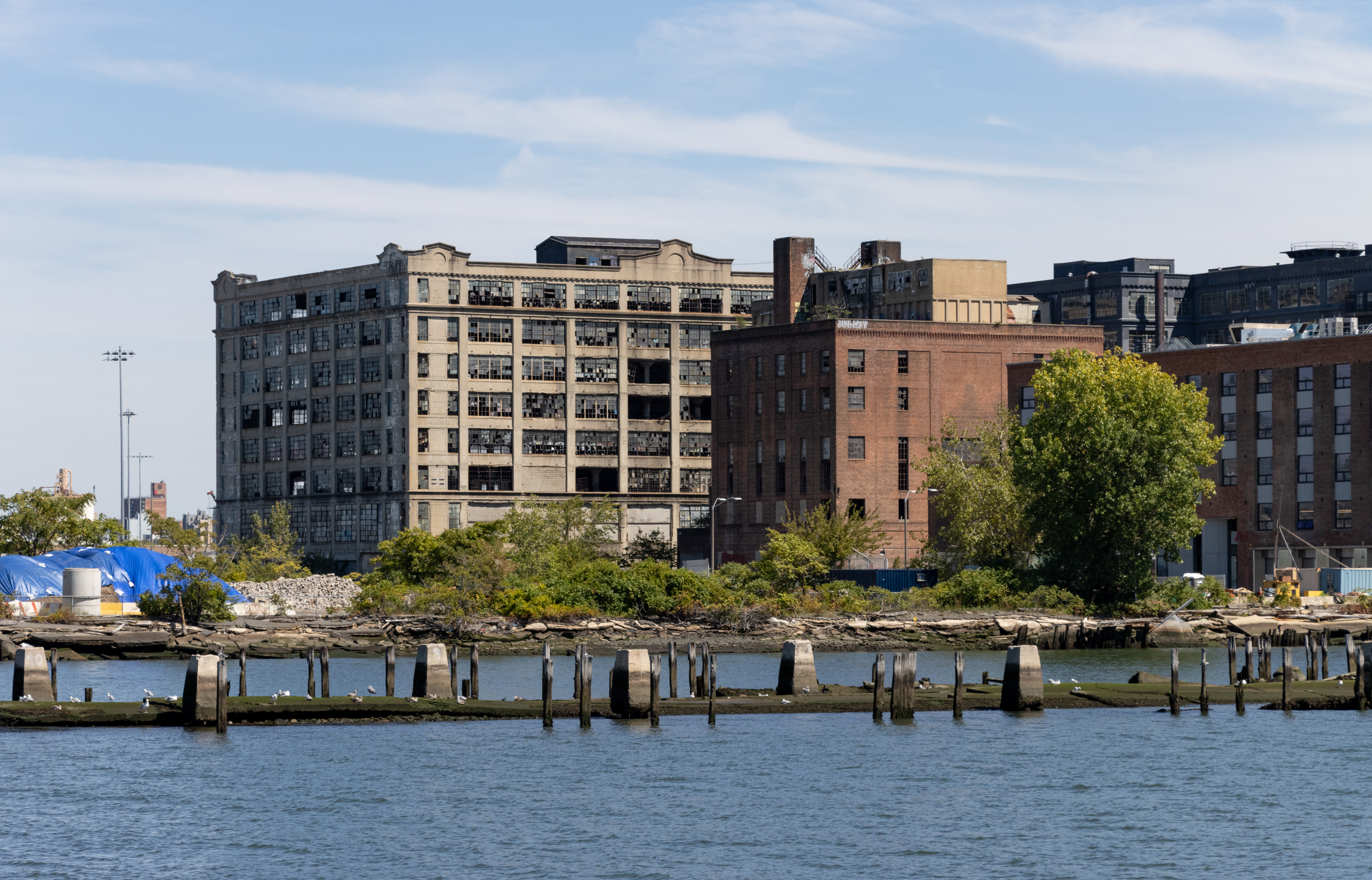 industrial buildings on the brooklyn waterfront