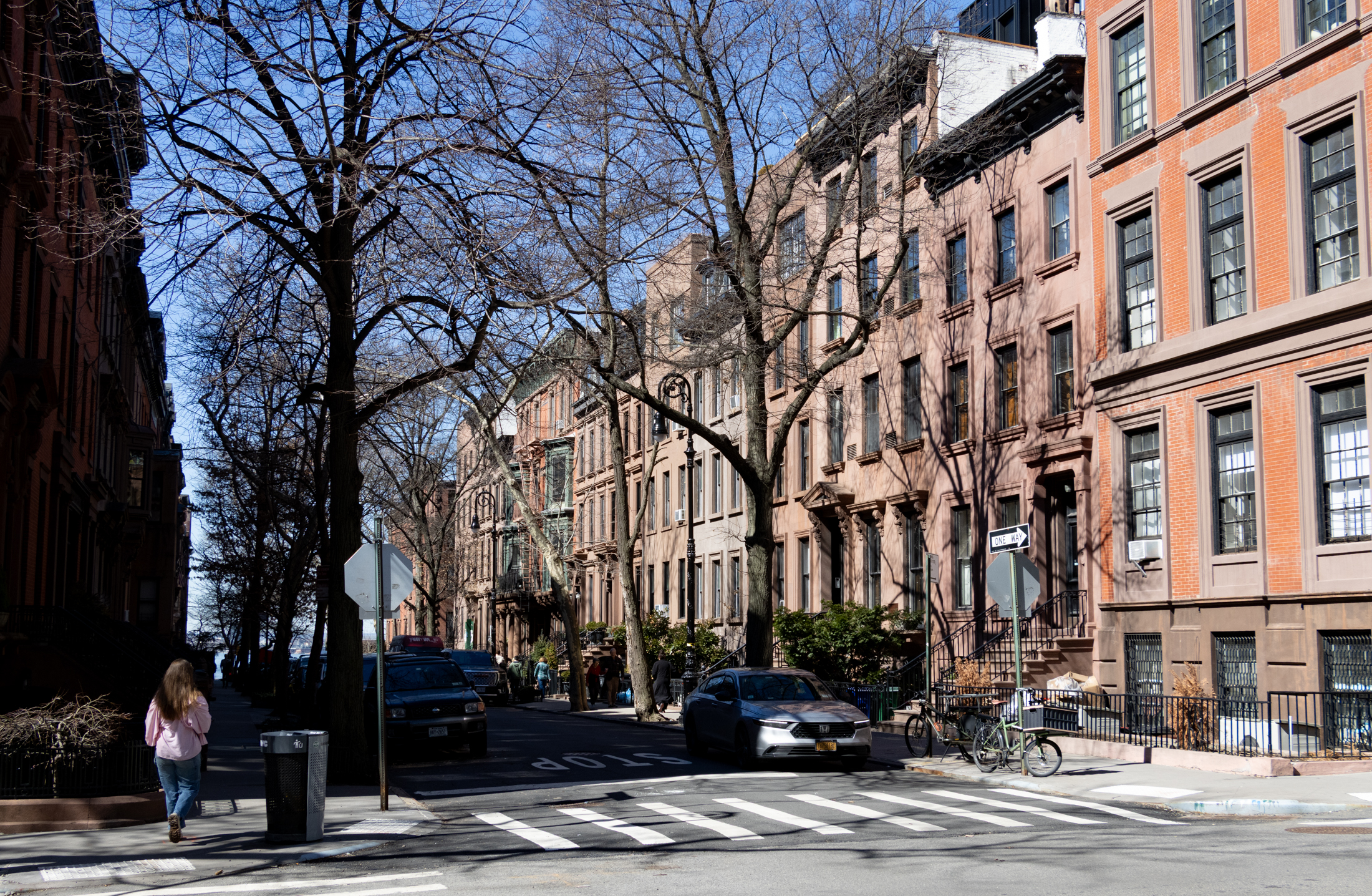streetview of brownstones on Remsen Street