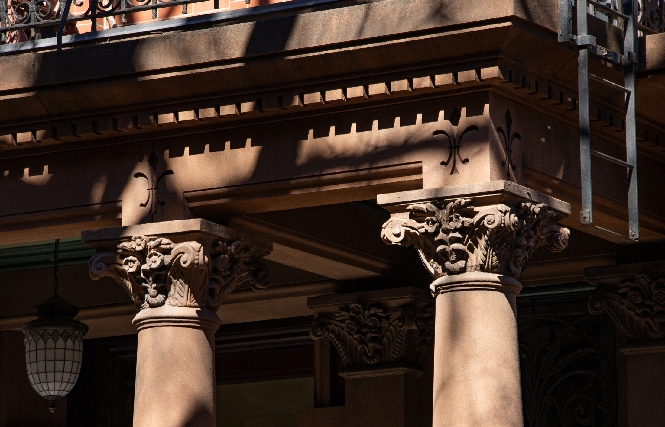 columns at the entrance