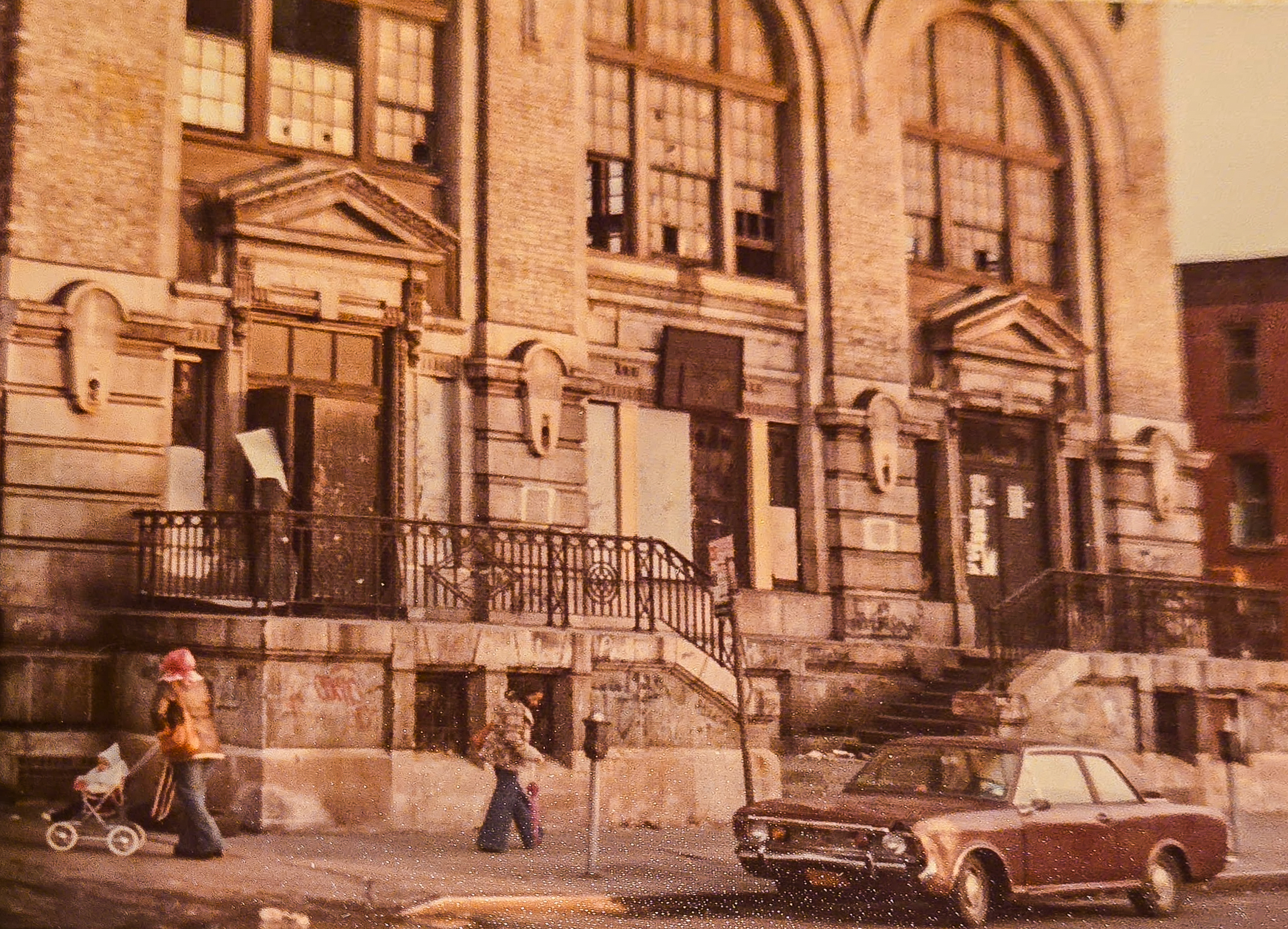 photo of a building with broken windows