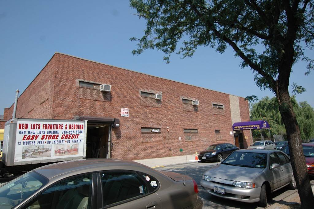 industrial two story brick building in brownsville
