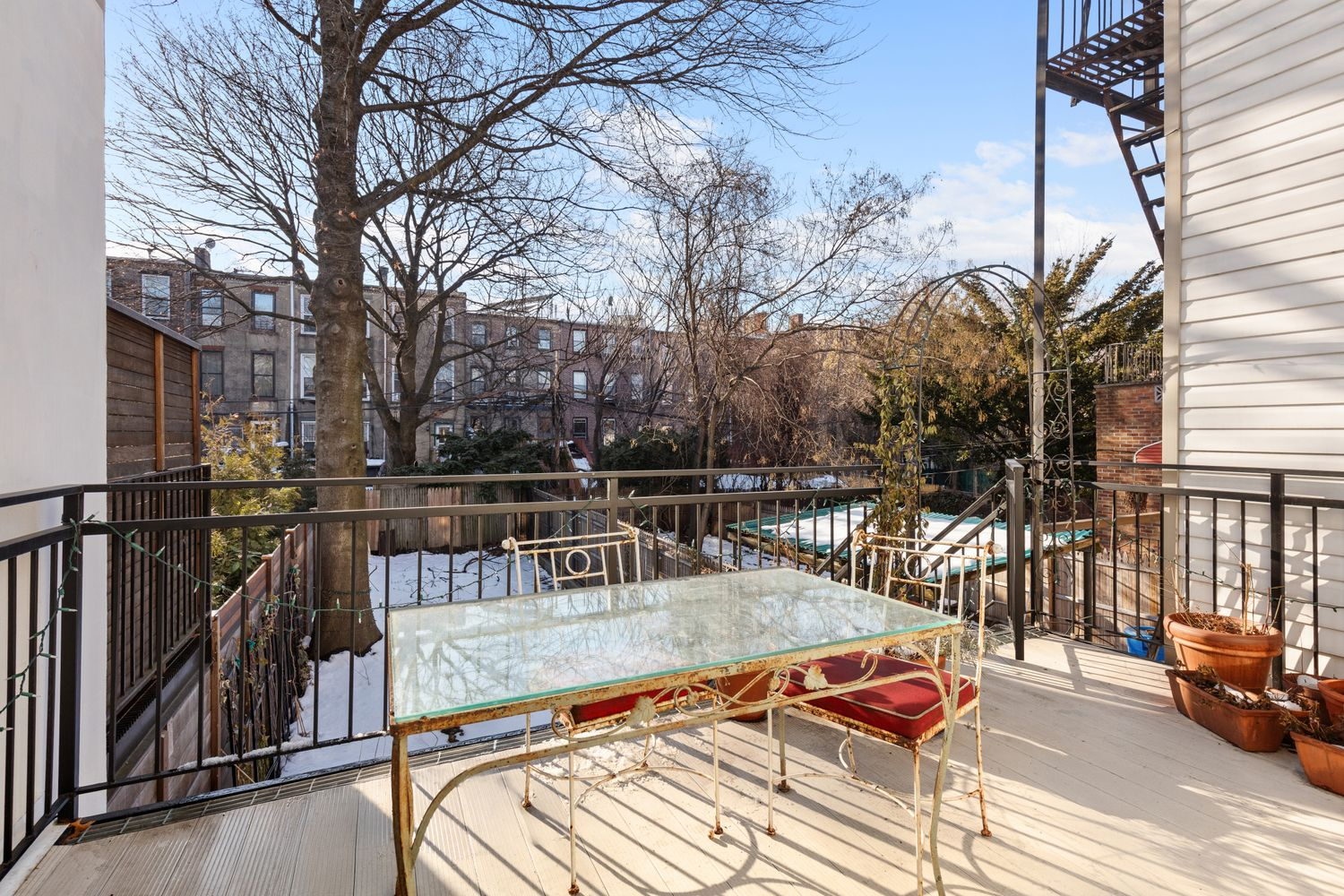 rear deck with room for seating