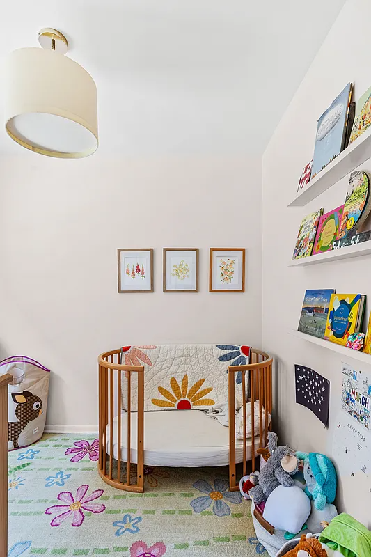 nursery with pale pink walls