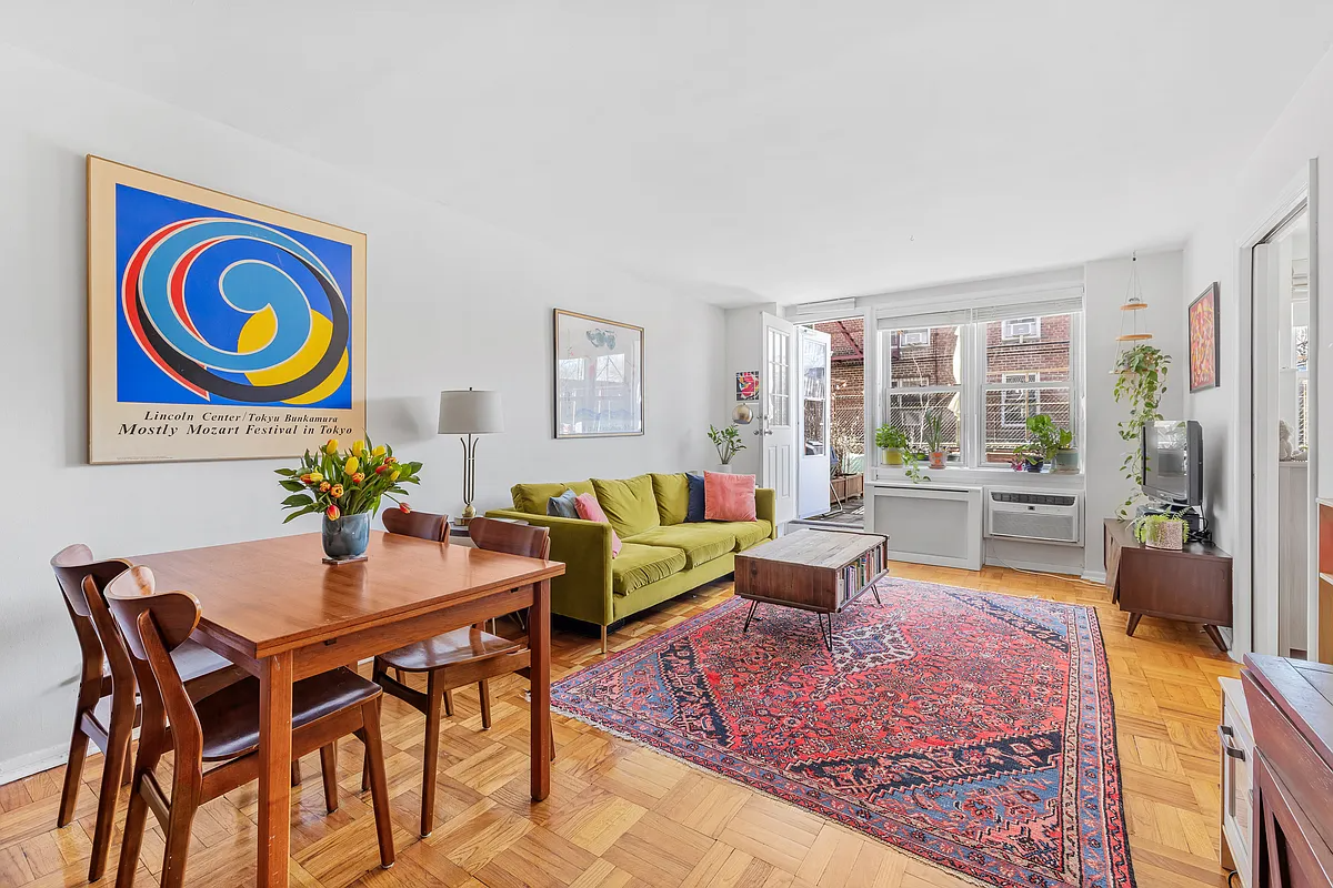 flatbush living room with door to terrace