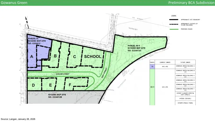 map showing divided parcels