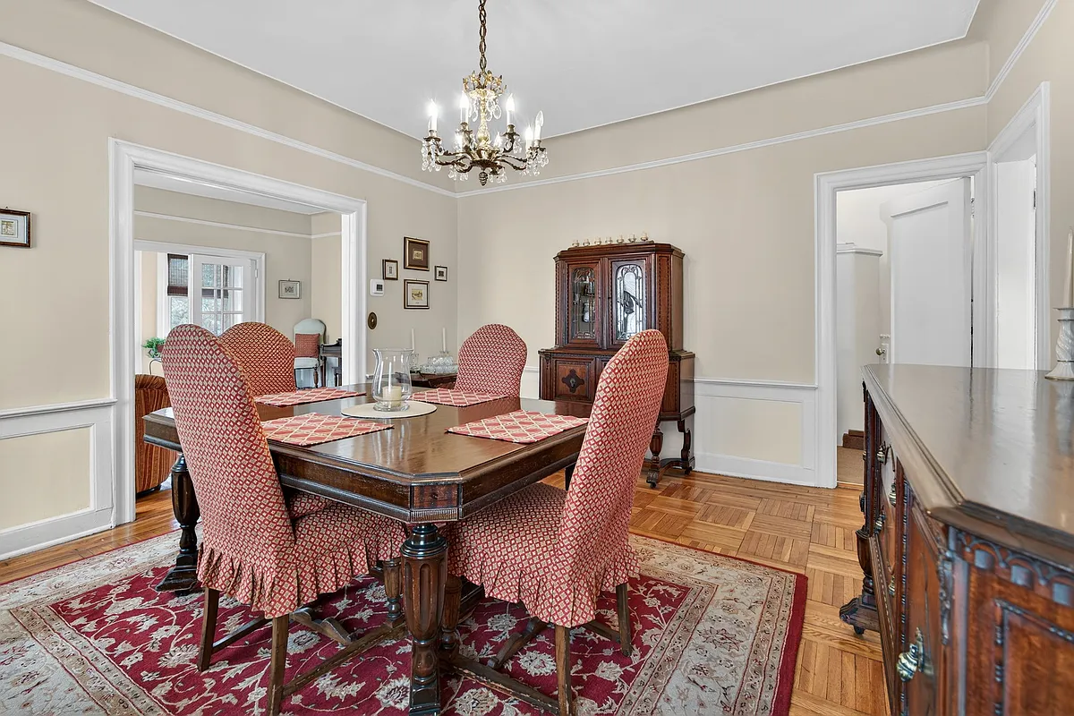 dining room with wood floor