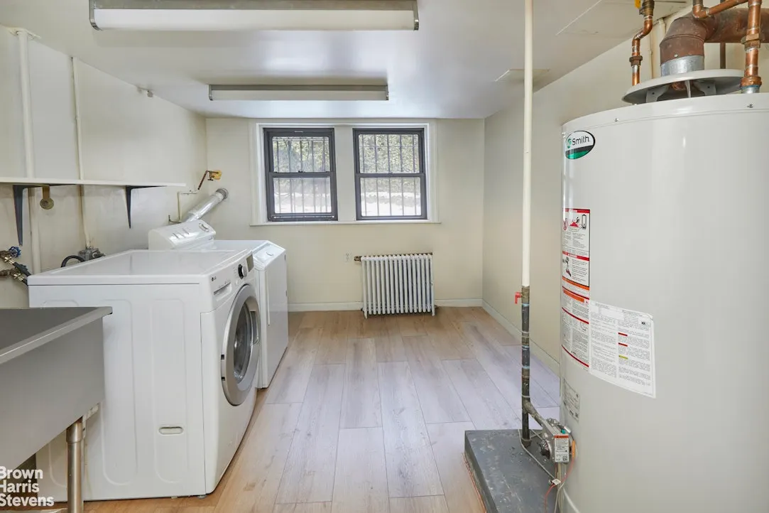 basement laundry and utility room